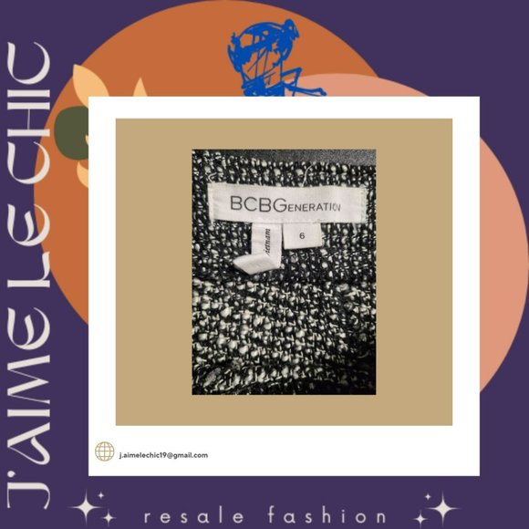 BCBGeneration Black & White Flare Bottom Skirt - Picture 2 of 3